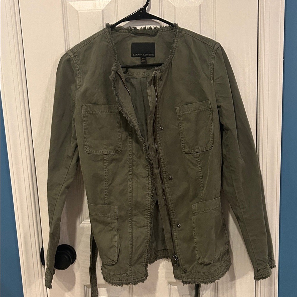Banana Republic Khaki Green Utility Jacket